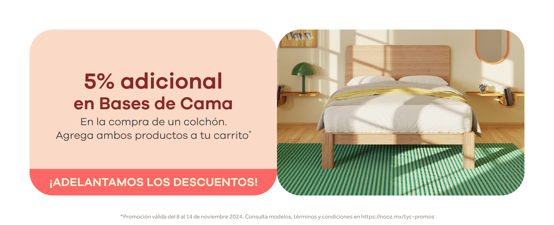 5% adicional en Bases de Cama