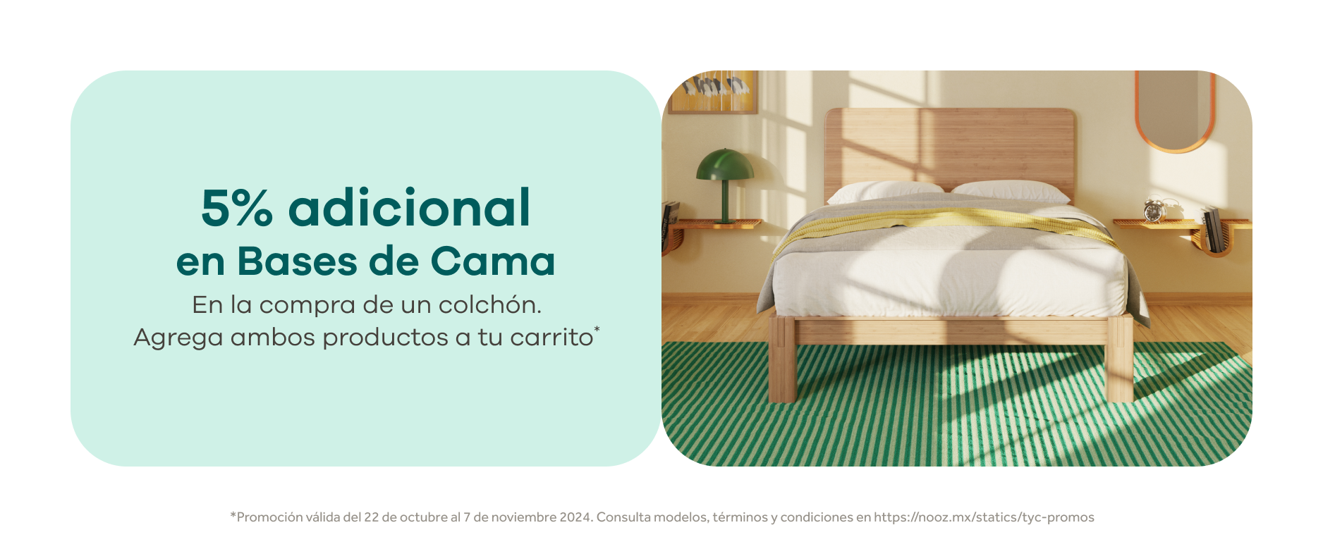 10% off adicional en camas con cabecera