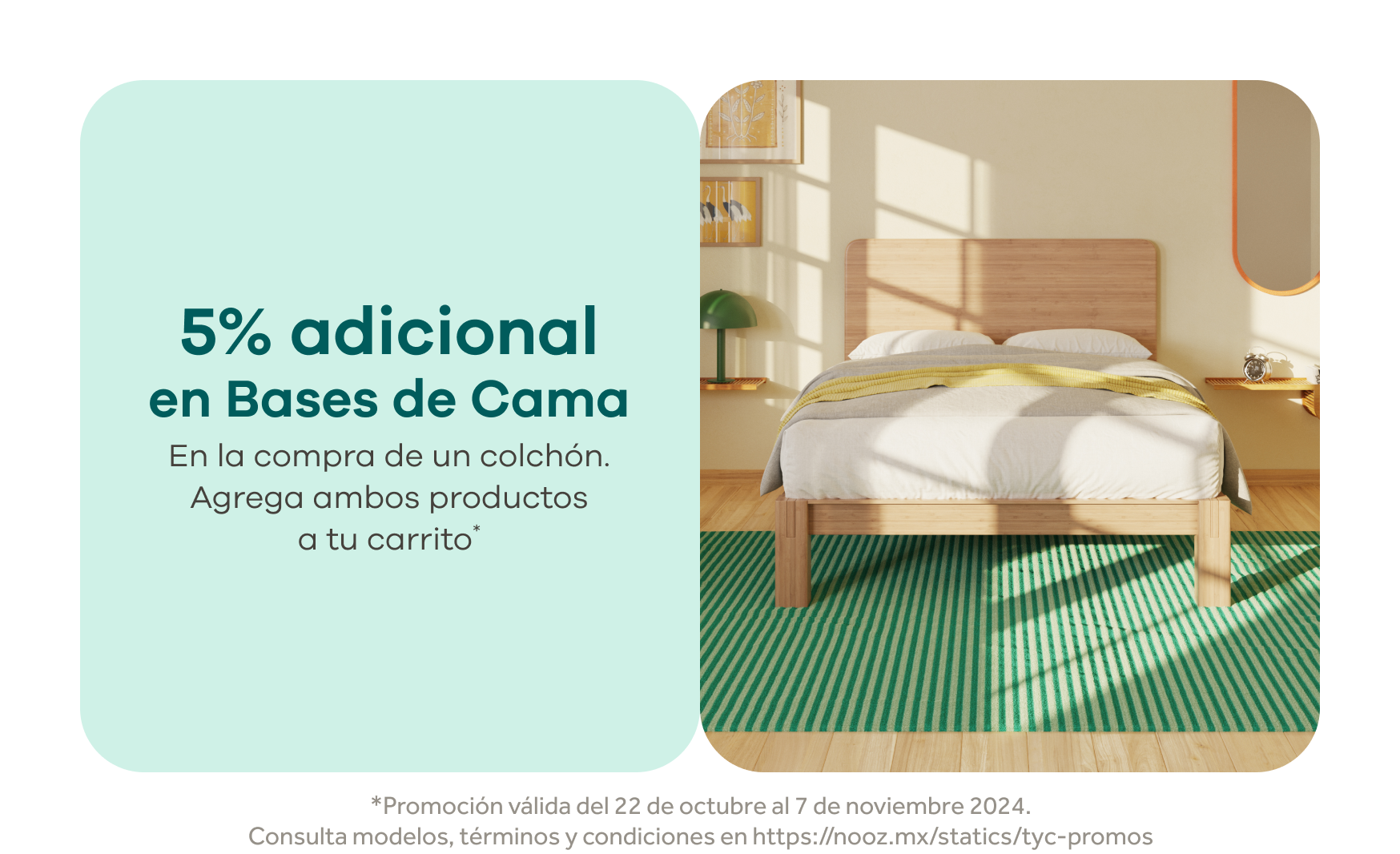 10% OFF adicional en camas con cabecera*